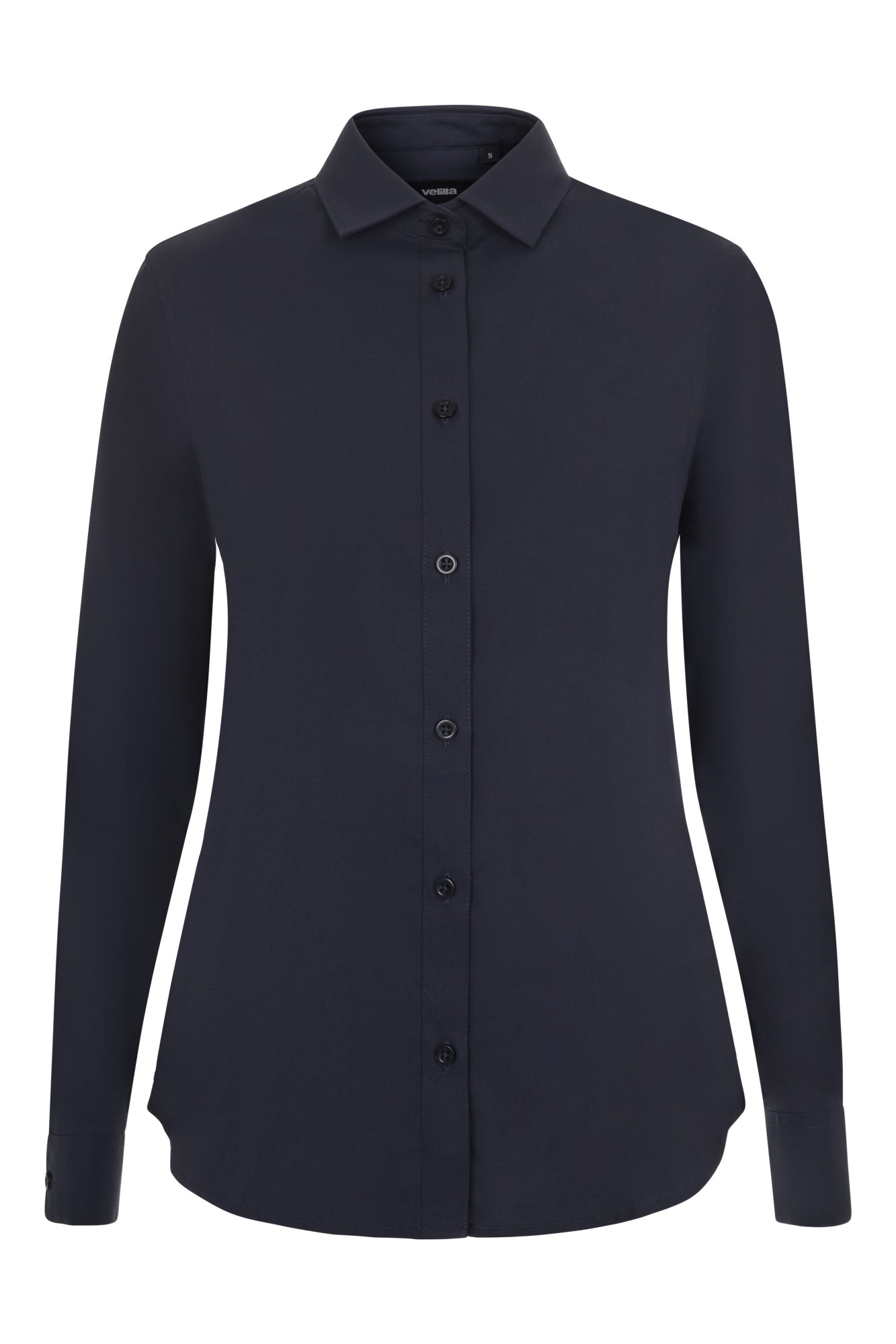 405019S.CAMISA STRETCH ML MUJER AZUL NAVY XS