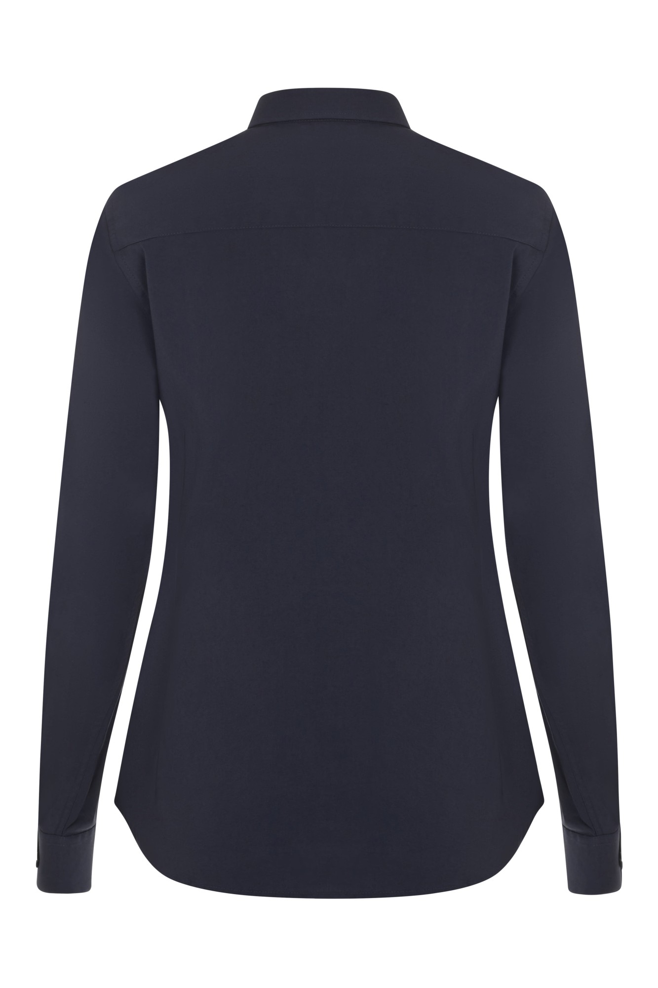 405019S.CAMISA STRETCH ML MUJER AZUL NAVY XS