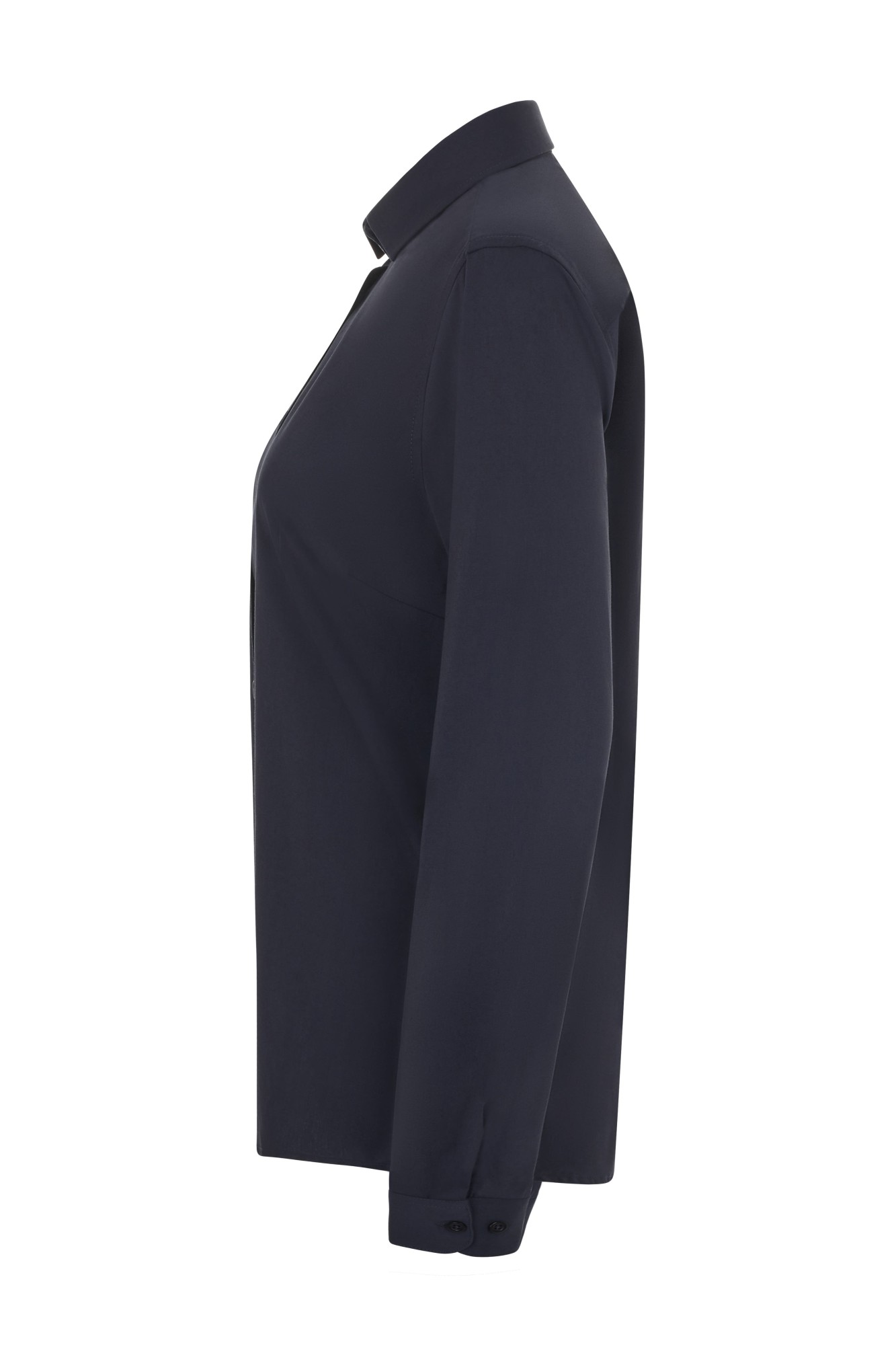 405019S.CAMISA STRETCH ML MUJER AZUL NAVY XS
