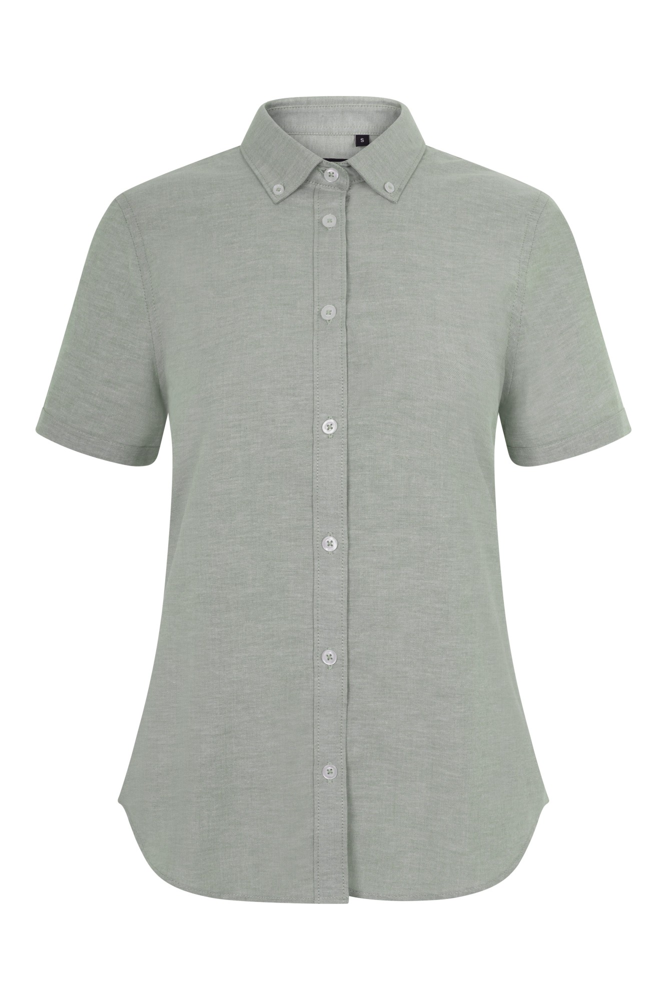 405025S.CAMISA OXFORD MC MUJER VERDE OLIVA CLARO XS