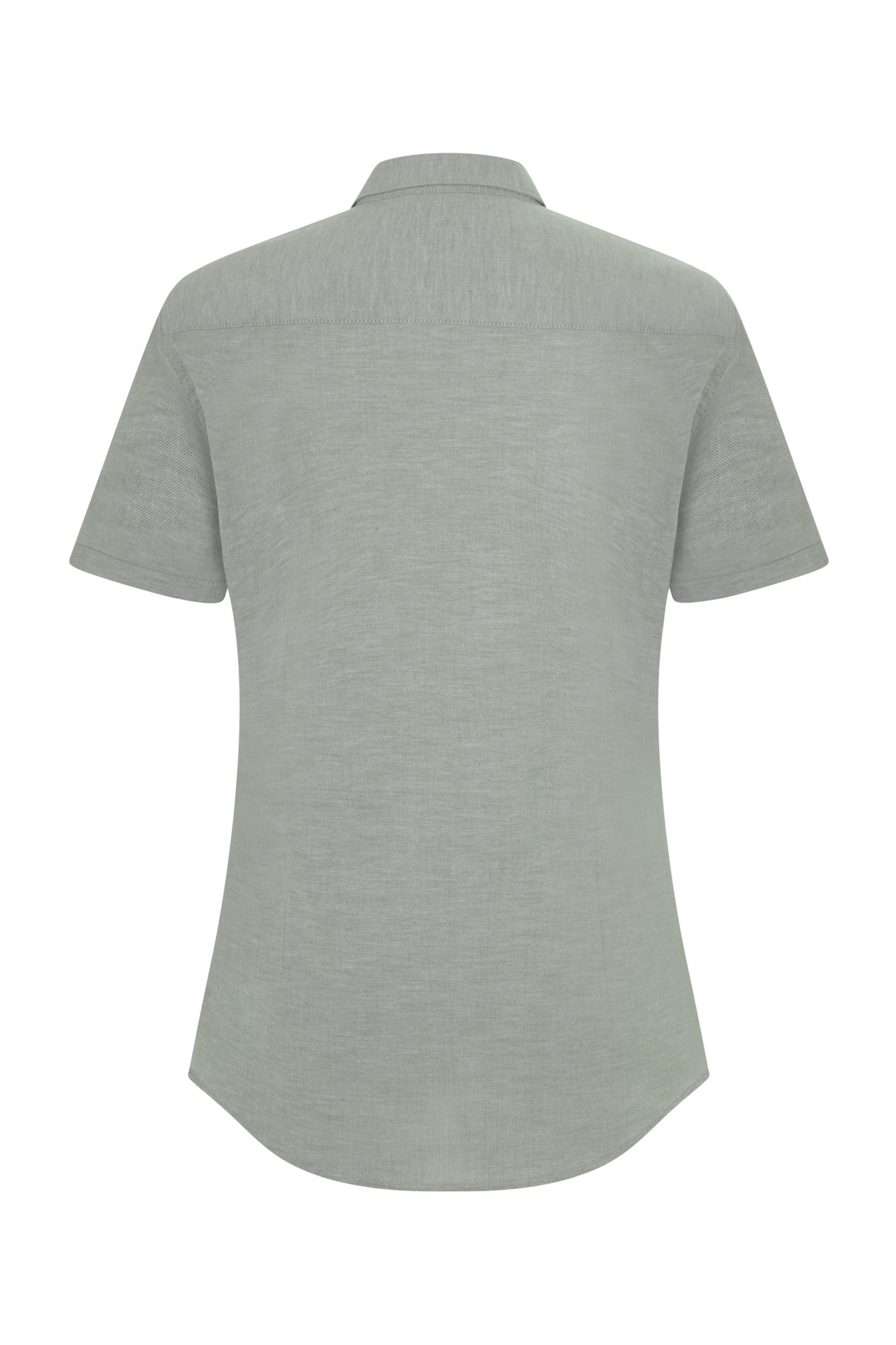 405025S.CAMISA OXFORD MC MUJER VERDE OLIVA CLARO XS