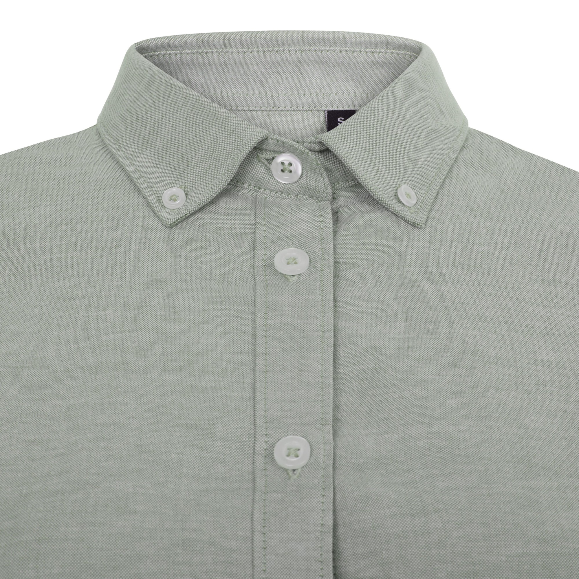 405025S.CAMISA OXFORD MC MUJER VERDE OLIVA CLARO XS