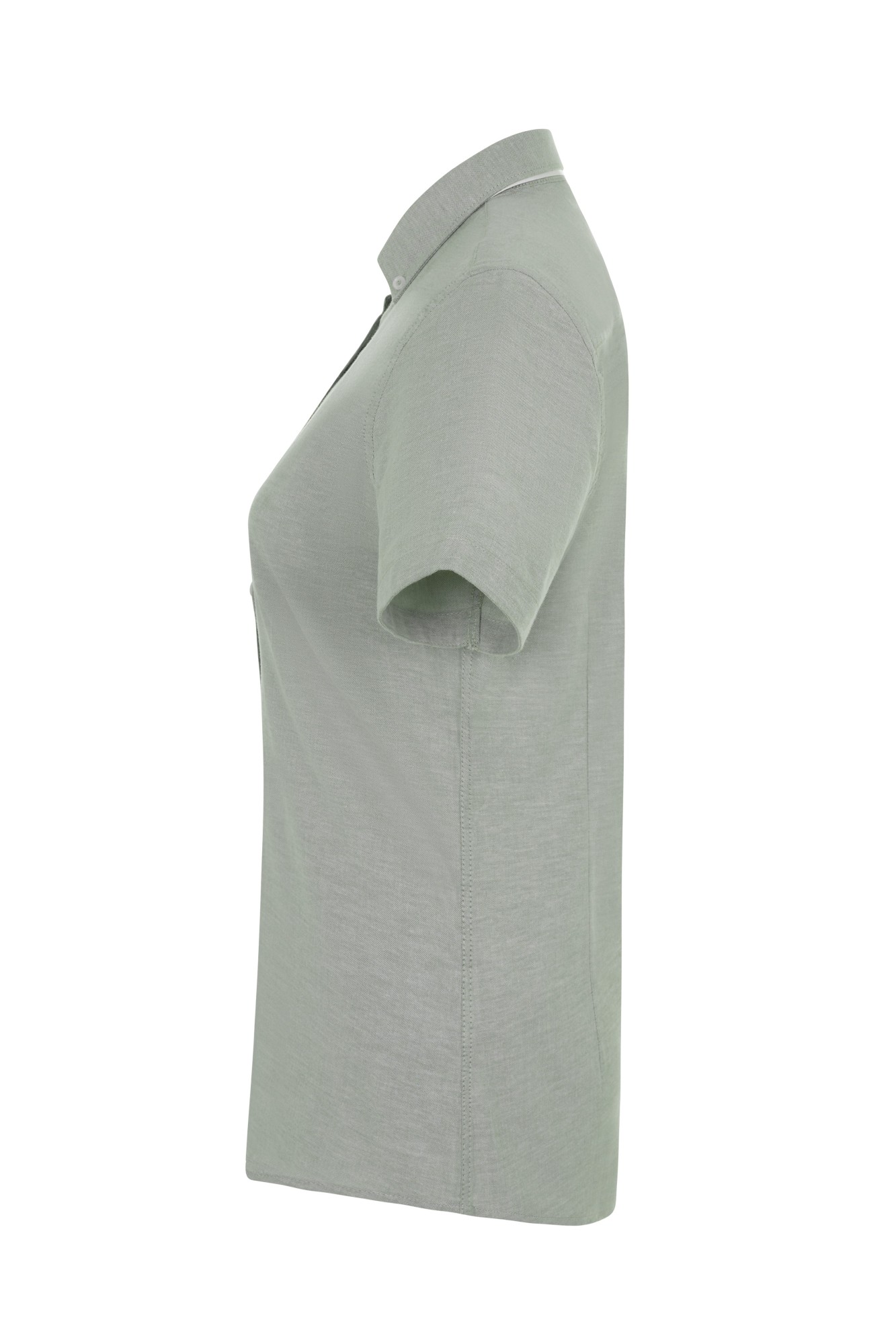 405025S.CAMISA OXFORD MC MUJER VERDE OLIVA CLARO XS