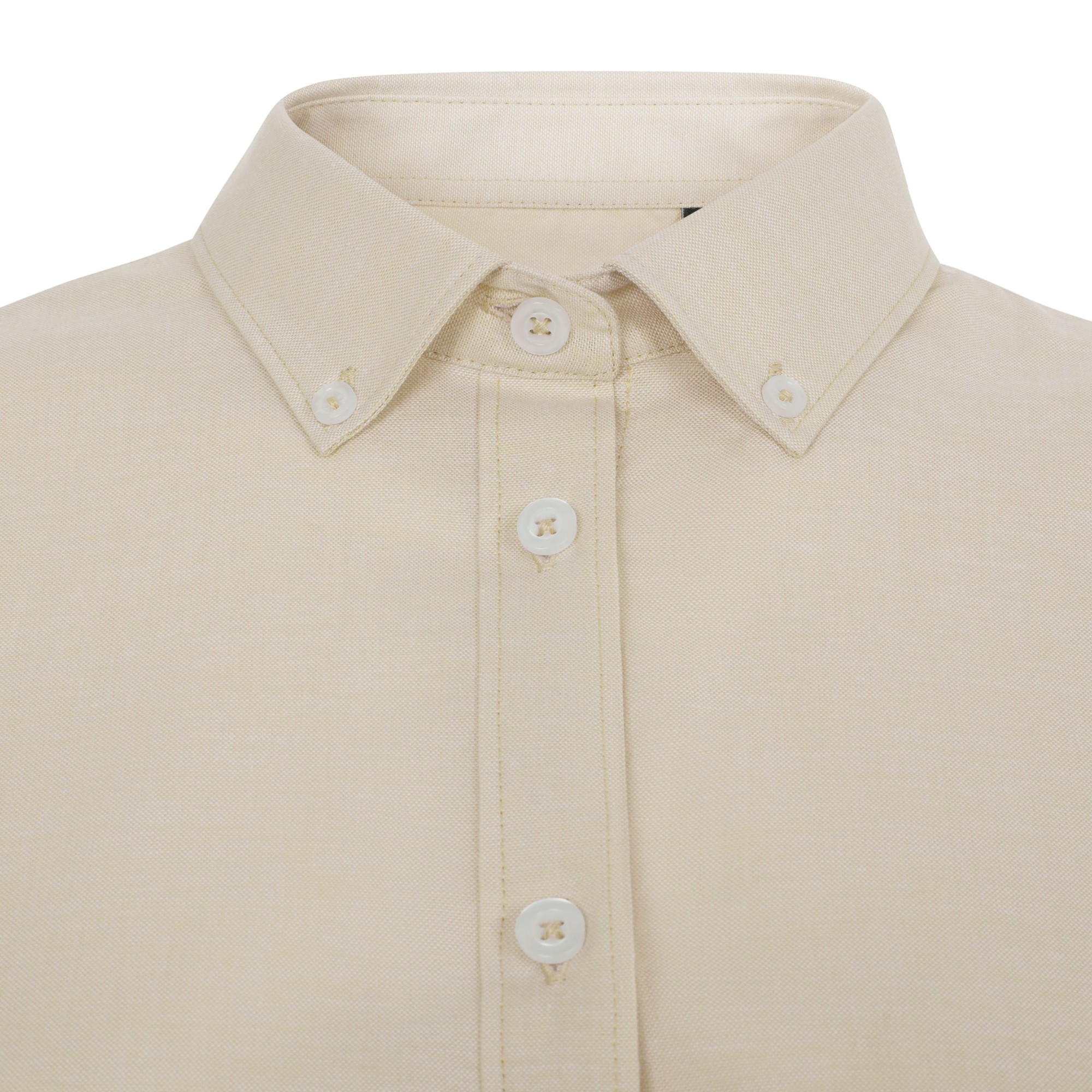 405025S.CAMISA OXFORD MC MUJER BEIGE CLARO XS