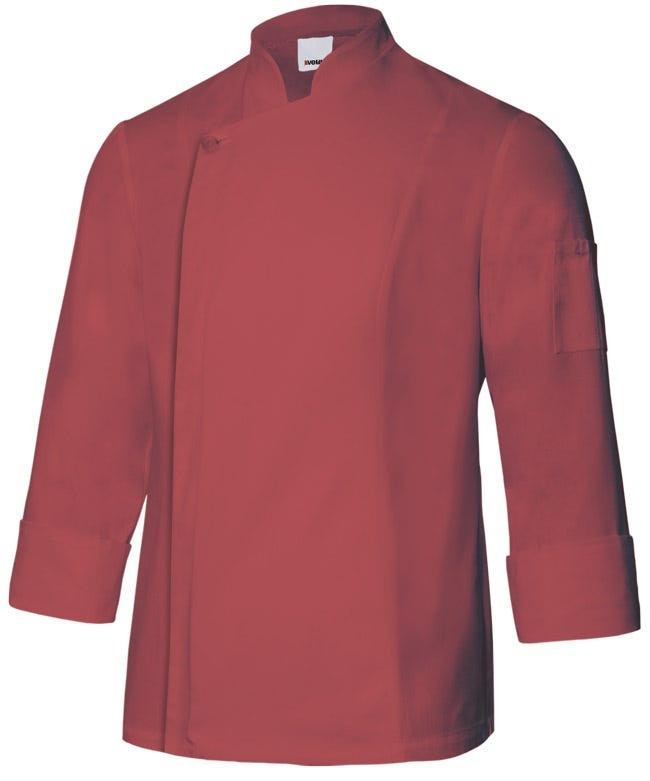 405202TC.CHAQUETA COCINA ML HOMBRE ROJO CORAL 46
