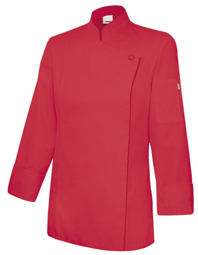 405203TC.CHAQUETA COCINA ML MUJER ROJO CORAL 36
