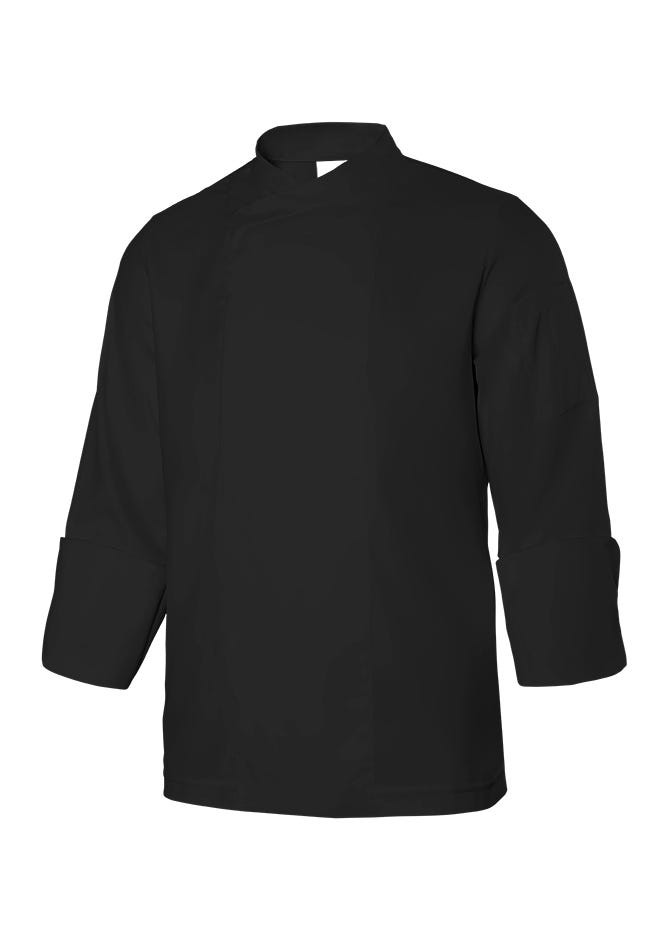 405210.CHAQUETA COCINA MICROFIBRA ML NEGRO 2XL