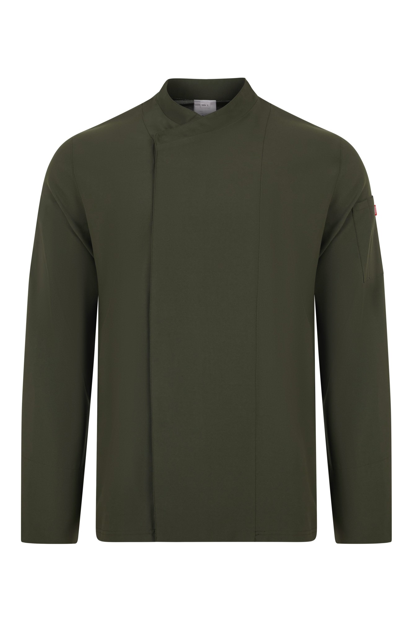 405210.CHAQUETA COCINA MICROFIBRA ML VERDE OLIVA XS