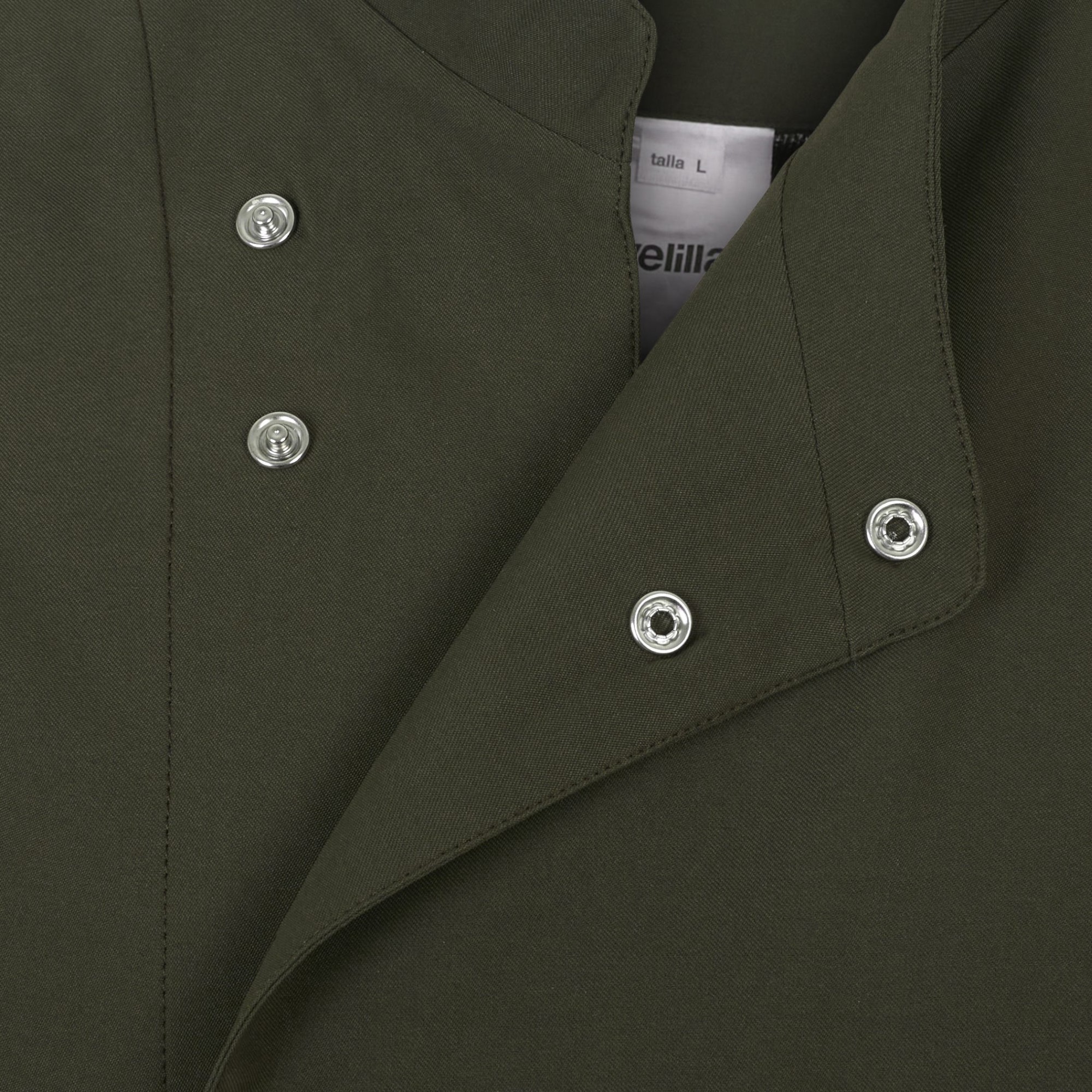 405210.CHAQUETA COCINA MICROFIBRA ML VERDE OLIVA XS