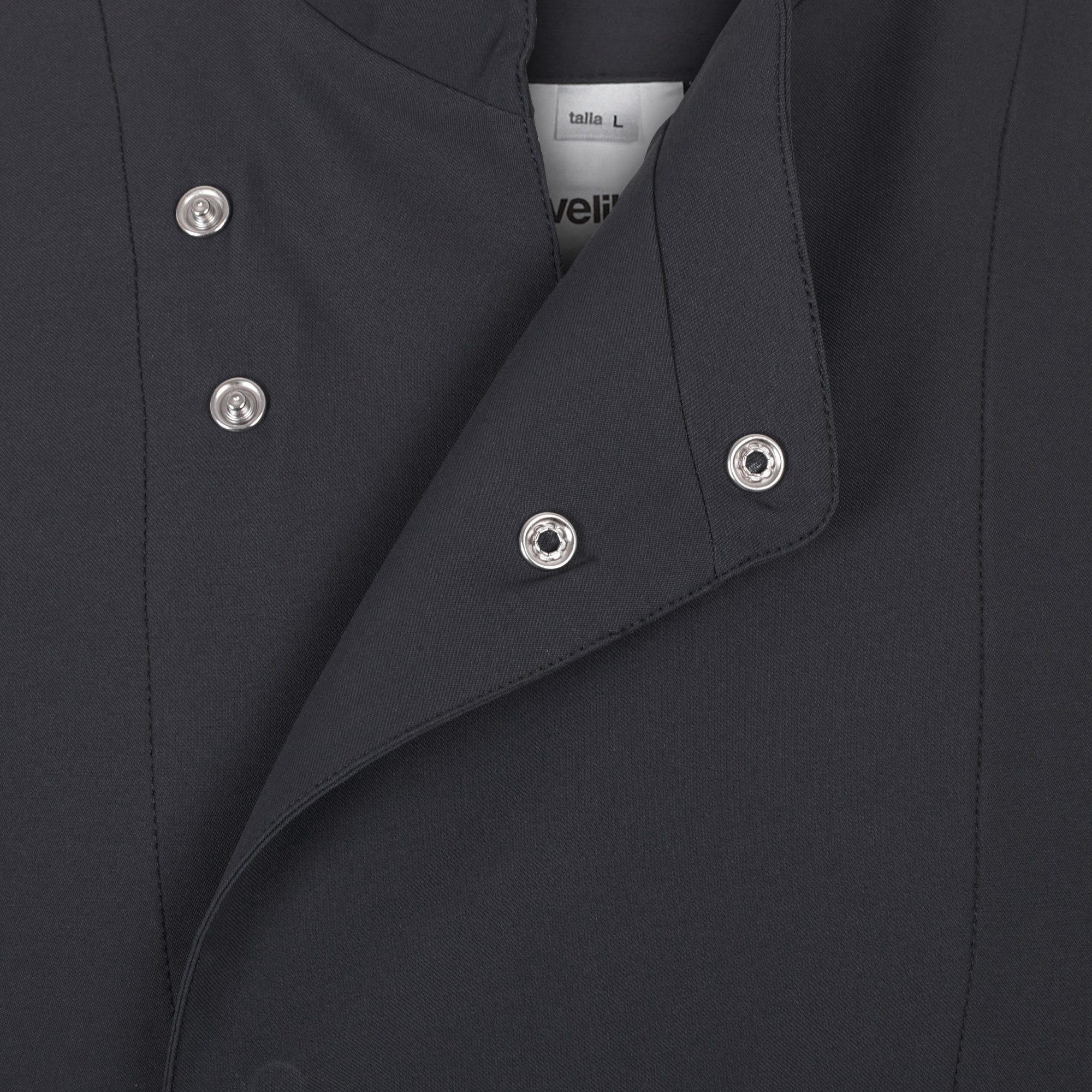 405210.CHAQUETA COCINA MICROFIBRA ML GRIS OSCURO XS