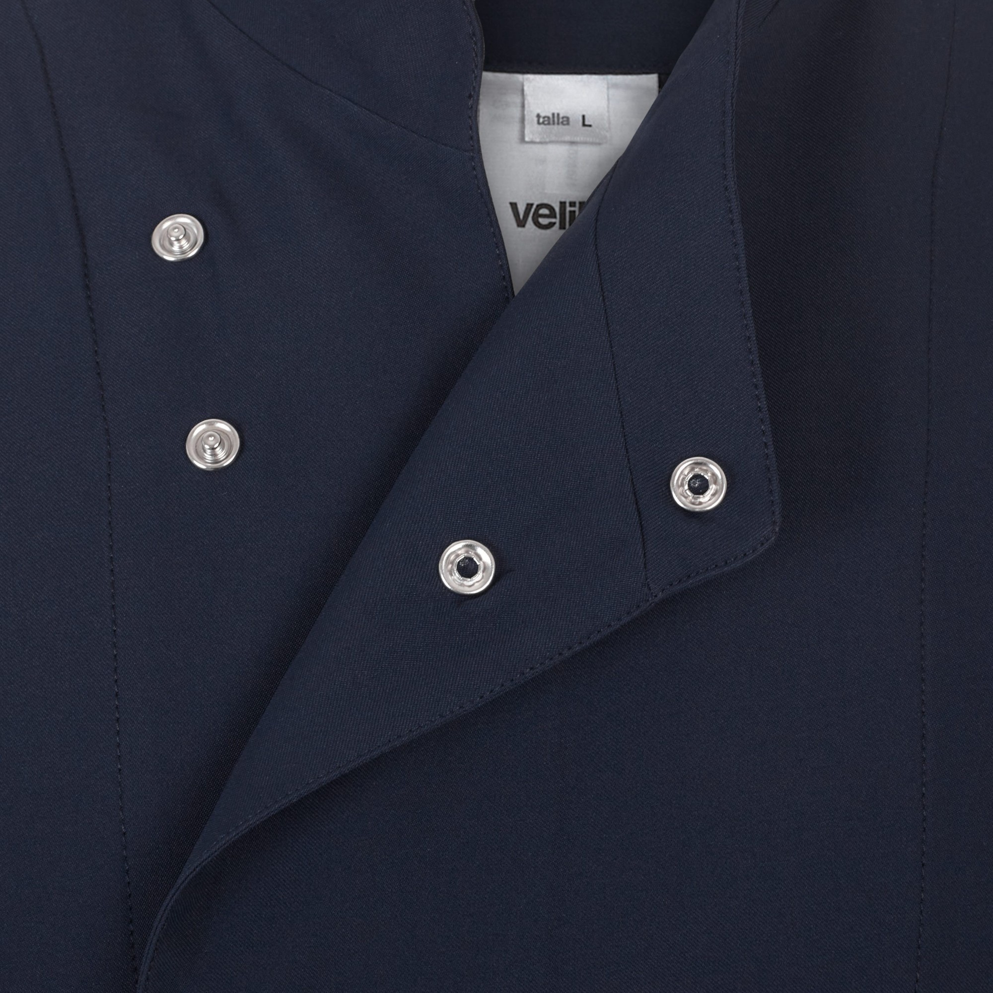 405210.CHAQUETA COCINA MICROFIBRA ML AZUL NAVY XS