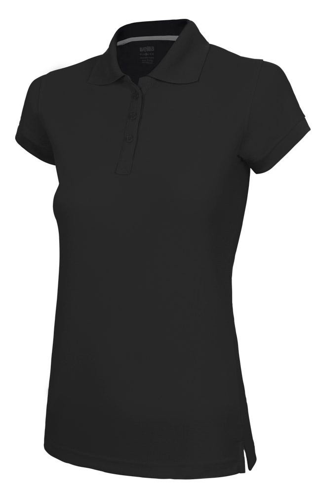 405503.POLO 100% POLIÉSTER MC MUJER NEGRO 2XL