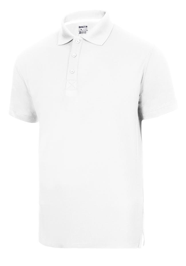 405504.POLO 100% POLIÉSTER MC HOMBRE BLANCO 2XL