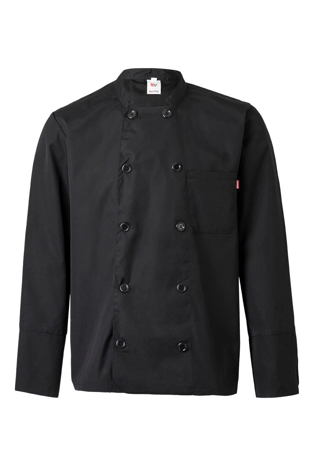434.CHAQUETA COCINA ML NEGRO 44