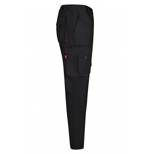 103004.PANTALÓN BICOLOR NEGRO/ROJO 34
