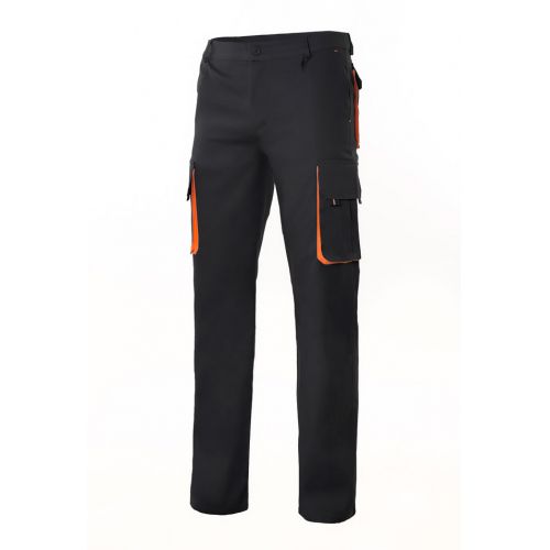 103004.PANTALÓN BICOLOR NEGRO/NARANJA 46