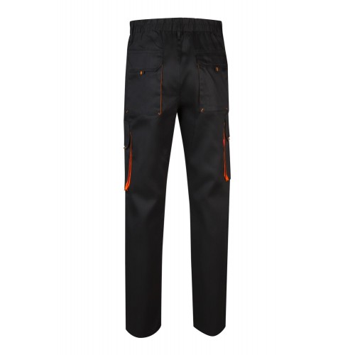 103004.PANTALÓN BICOLOR NEGRO/NARANJA 34