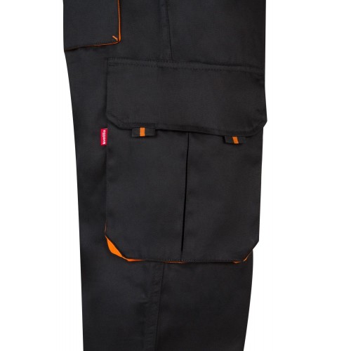 103004.PANTALÓN BICOLOR NEGRO/NARANJA 34