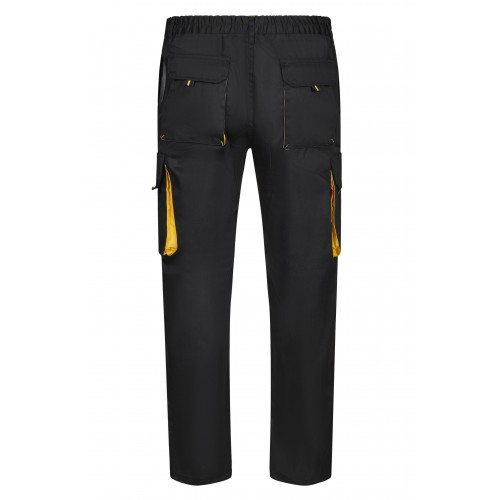 103004.PANTALÓN BICOLOR NEGRO/AMARILLO 34
