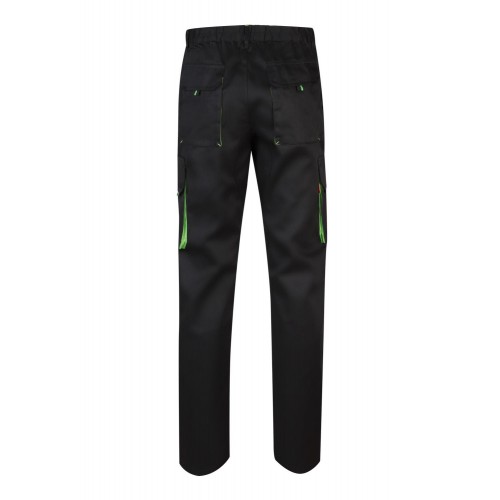103004.PANTALÓN BICOLOR NEGRO/VERDE LIMA 34