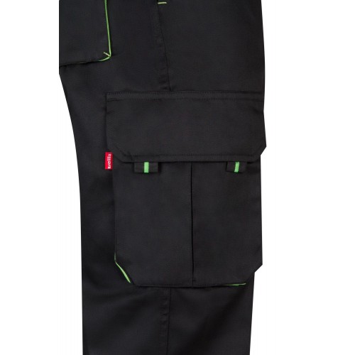 103004.PANTALÓN BICOLOR NEGRO/VERDE LIMA 34