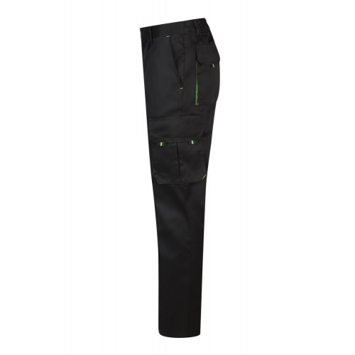 103004.PANTALÓN BICOLOR NEGRO/VERDE LIMA 34