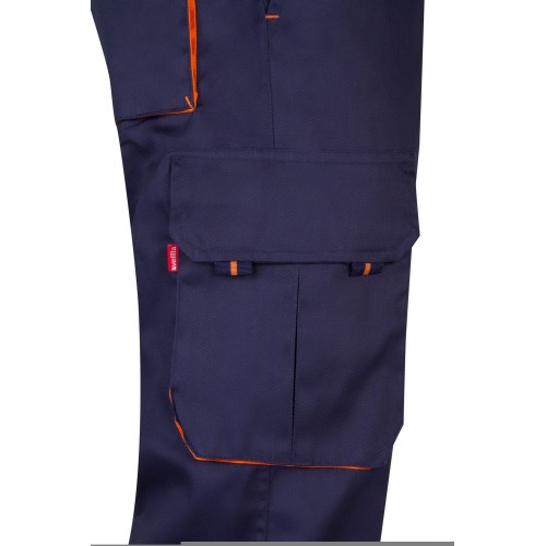 103004.PANTALÓN BICOLOR AZUL MARINO/NARANJA 34
