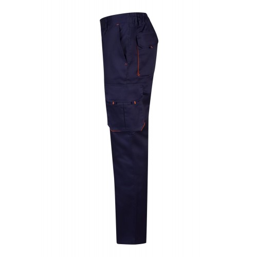 103004.PANTALÓN BICOLOR AZUL MARINO/NARANJA 34