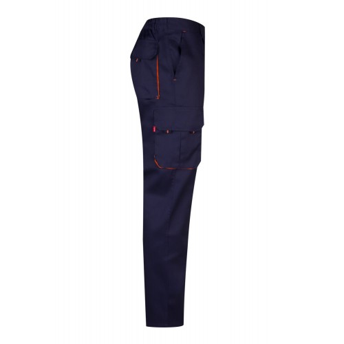 103004.PANTALÓN BICOLOR AZUL MARINO/NARANJA 34