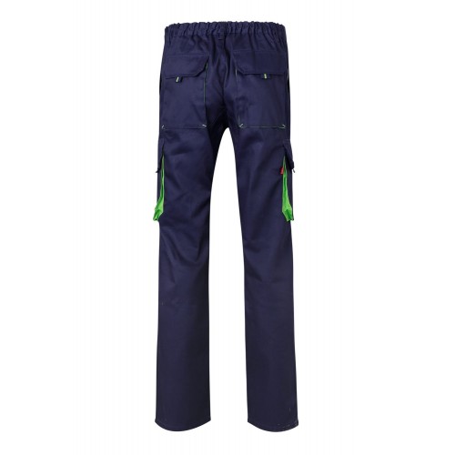 103004.PANTALÓN BICOLOR AZUL MARINO/VERDE LIMA 34
