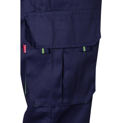 103004.PANTALÓN BICOLOR AZUL MARINO/VERDE LIMA 34