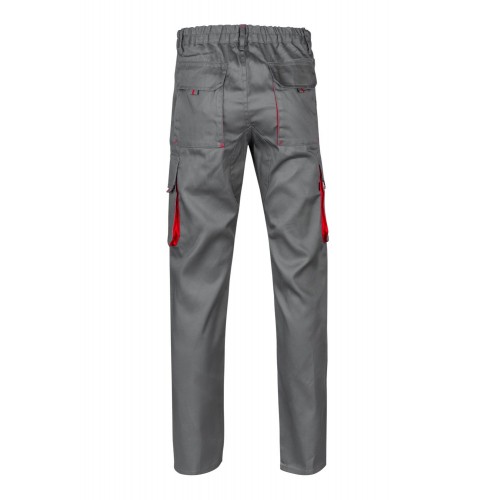 103004.PANTALÓN BICOLOR GRIS/ROJO 34