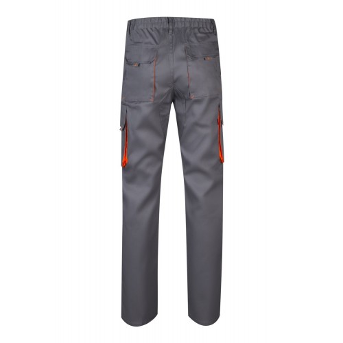 103004.PANTALÓN BICOLOR GRIS/NARANJA 34