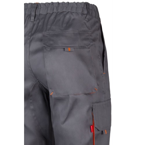 103004.PANTALÓN BICOLOR GRIS/NARANJA 34