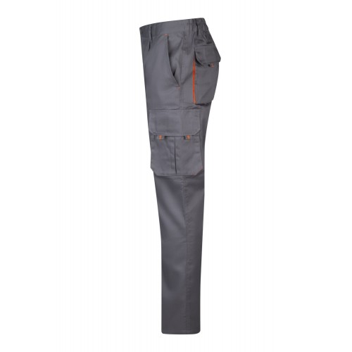 103004.PANTALÓN BICOLOR GRIS/NARANJA 34
