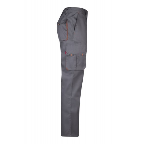 103004.PANTALÓN BICOLOR GRIS/NARANJA 34