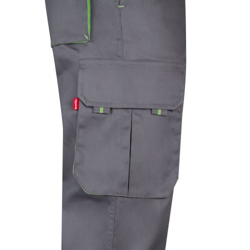 103004.PANTALÓN BICOLOR GRIS/VERDE LIMA 34