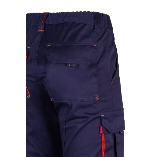 103008S.PANTALÓN STRETCH BICOLOR AZUL MARINO/NARANJA FLÚOR 34