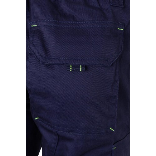 103008S.PANTALÓN STRETCH BICOLOR AZUL MARINO/AMARILLO FLÚOR 34