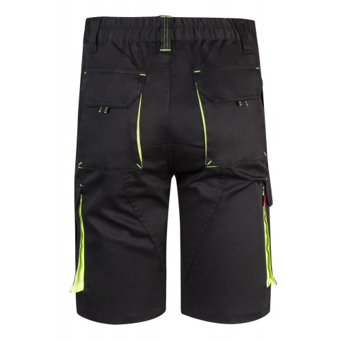 103010S.BERMUDA STRETCH BICOLOR NEGRO/AMARILLO FLÚOR 34