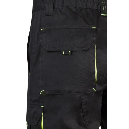 103010S.BERMUDA STRETCH BICOLOR NEGRO/AMARILLO FLÚOR 34