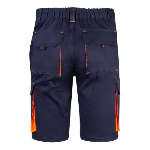 103010S.BERMUDA STRETCH BICOLOR AZUL MARINO/NARANJA FLÚOR 34