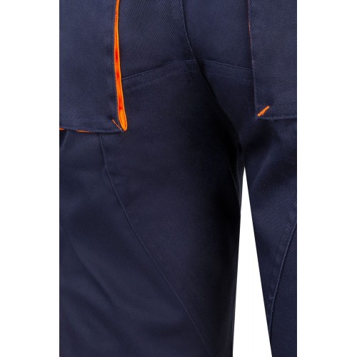 103010S.BERMUDA STRETCH BICOLOR AZUL MARINO/NARANJA FLÚOR 34