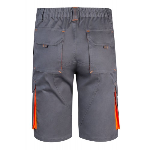 103010S.BERMUDA STRETCH BICOLOR GRIS/NARANJA FLÚOR 34