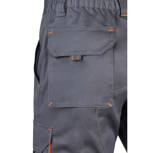 103010S.BERMUDA STRETCH BICOLOR GRIS/NARANJA FLÚOR 34