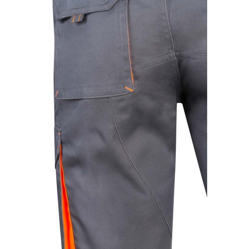 103010S.BERMUDA STRETCH BICOLOR GRIS/NARANJA FLÚOR 34