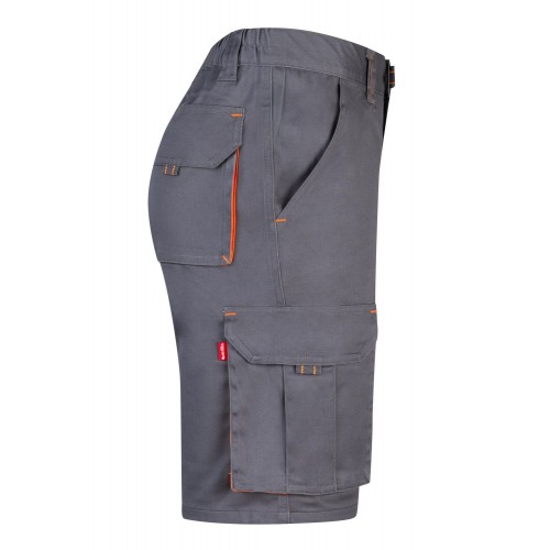 103010S.BERMUDA STRETCH BICOLOR GRIS/NARANJA FLÚOR 34