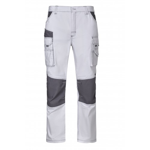 103011B.PANTALÓN CANVAS BICOLOR BLANCO/GRIS L