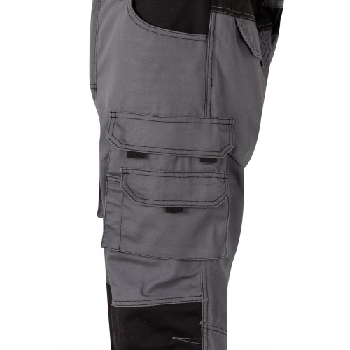 103011B.PANTALÓN CANVAS BICOLOR GRIS/NEGRO 2XL