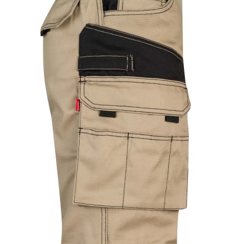 103011B.PANTALÓN CANVAS BICOLOR BEIGE ARENA/NEGRO 2XL